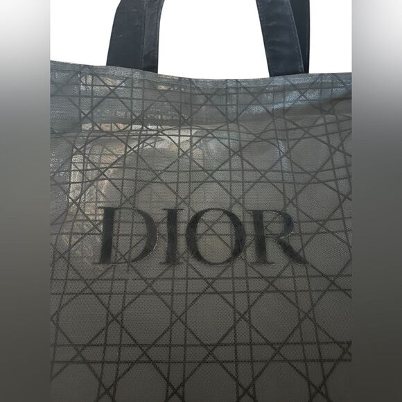 DIOR Mesh Tote with Velvet Trim - Picture 7 of 8